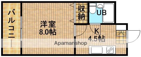 ラ・セフィーロ Ⅱ(1DK/3階)の間取り写真