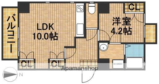 ARCO11(1LDK/6階)の間取り写真