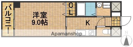 FLOS元浜(1K/8階)の間取り写真