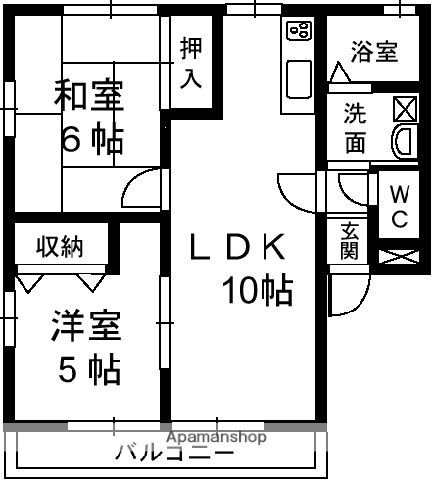 セフィーロ(2LDK/2階)の間取り写真