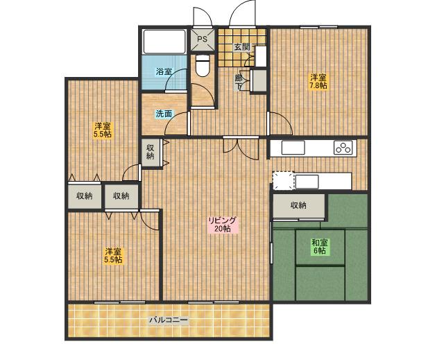 グランフォルム(4LDK/2階)の間取り写真