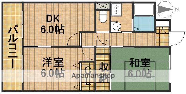 十王マンション(2DK/4階)の間取り写真