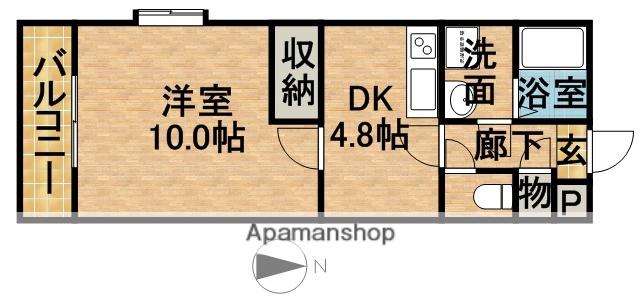 SUNRISE三番館(1DK/1階)の間取り写真