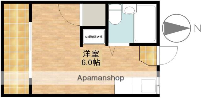 フォーブルサンタモニカ(ワンルーム/2階)の間取り写真
