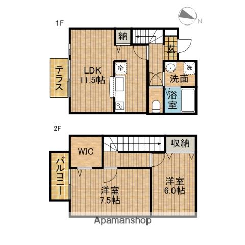Ｄフレア本町(2LDK)の間取り写真