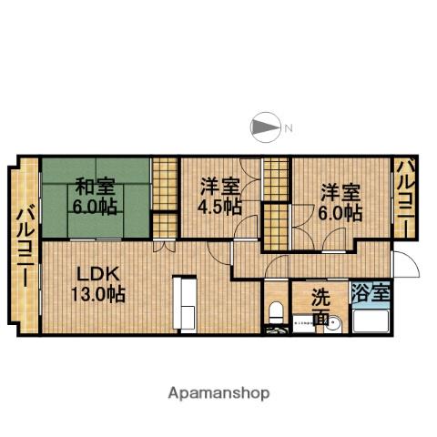 高田レジデンス(3LDK/3階)の間取り写真
