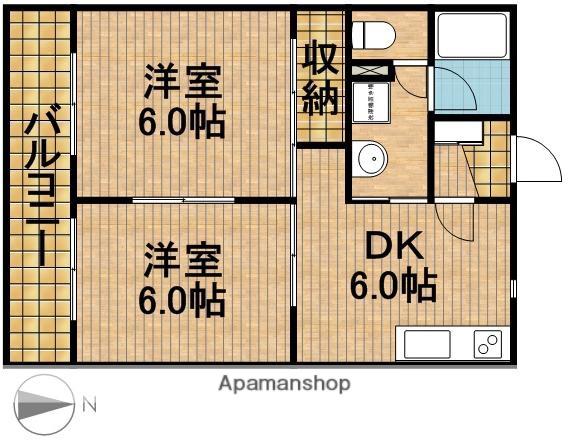 カトレアⅢ(2DK/3階)の間取り写真