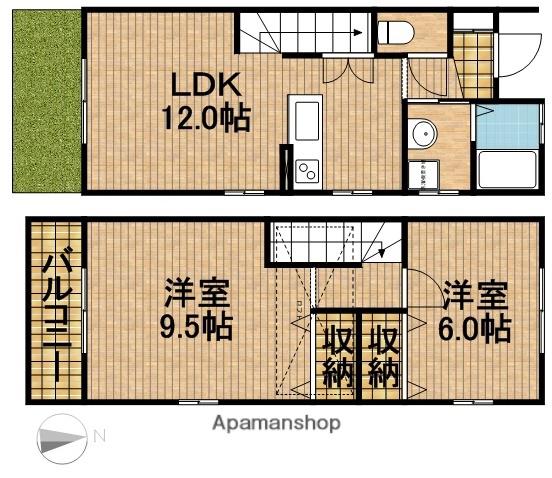 リバーサイドサンコーⅡ(2LDK)の間取り写真