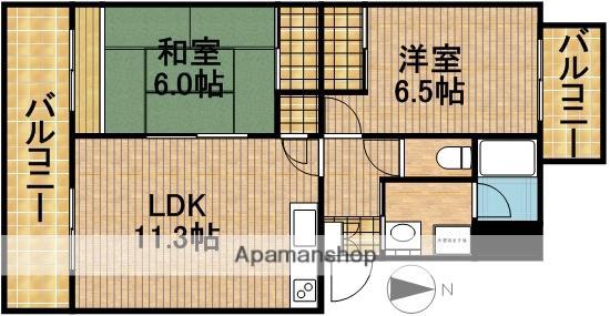 クリスタル・フォレスト(2LDK/1階)の間取り写真