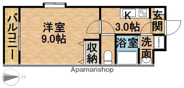 LAND FAIRY(1K/1階)の間取り写真