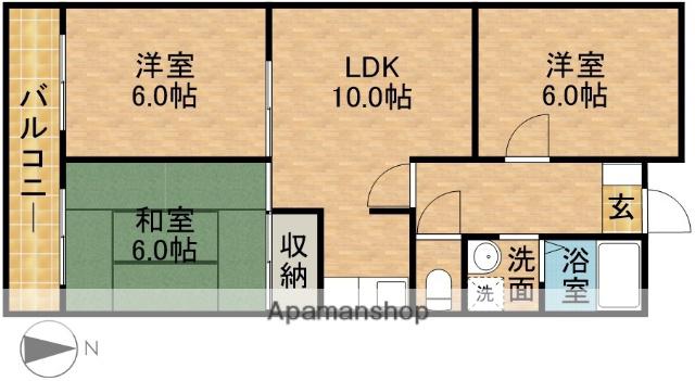 リアライズ山下町(3LDK/9階)の間取り写真