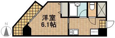 アルファビル(1K/3階)の間取り写真