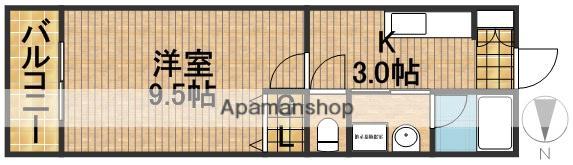 グランメゾン海老塚(1K/4階)の間取り写真