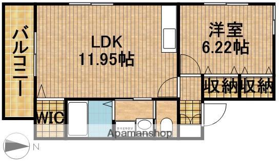 ミタカ Ⅰ(1LDK/2階)の間取り写真