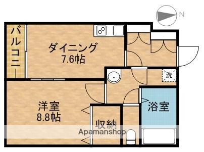 LAUREL COURT 田町(1LDK/2階)の間取り写真
