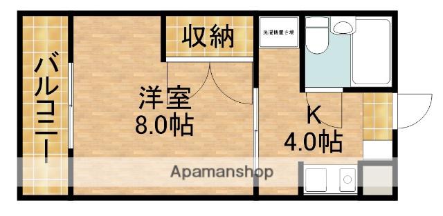 ブルースカイ(1K/1階)の間取り写真