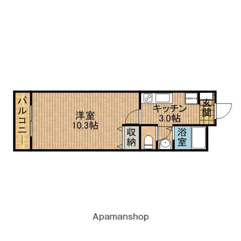 フォルテ21(1K/1階)の間取り写真