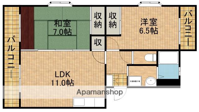 アクシア飯田(2LDK/1階)の間取り写真