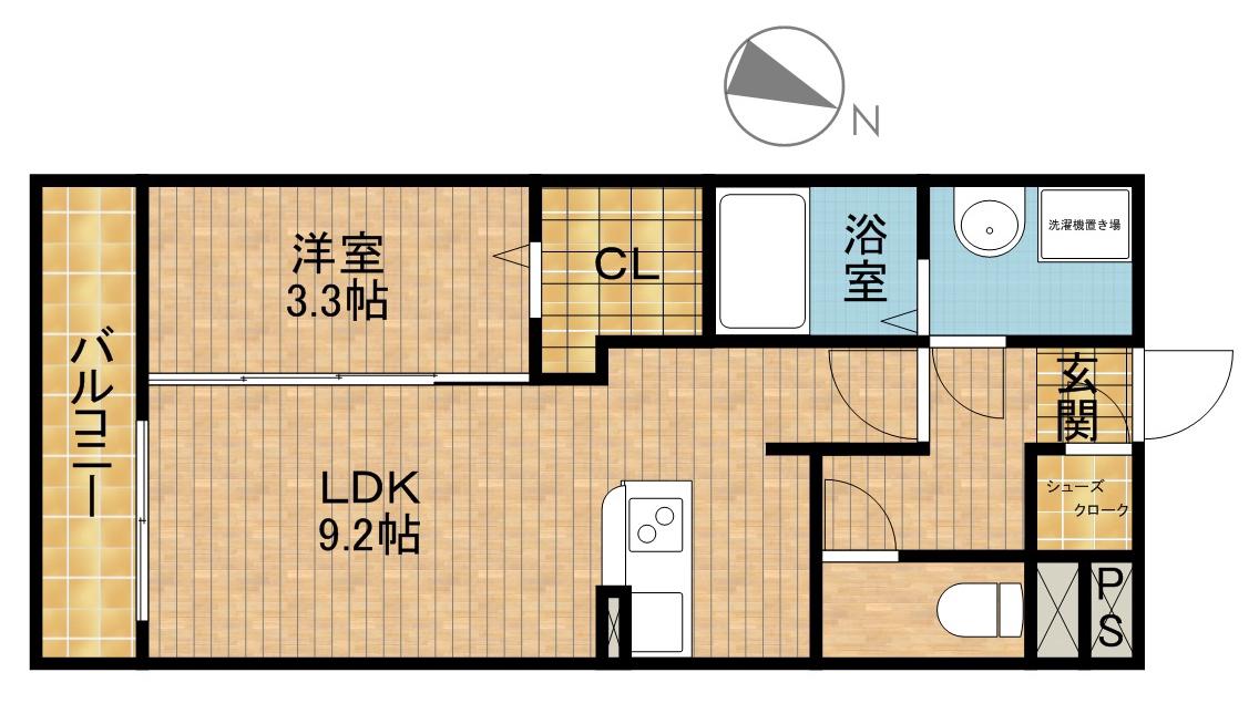 プリマテラッセ(1LDK/3階)の間取り写真