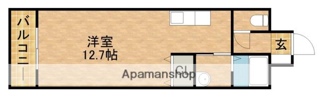 ROYAL ITAYA(ワンルーム/5階)の間取り写真