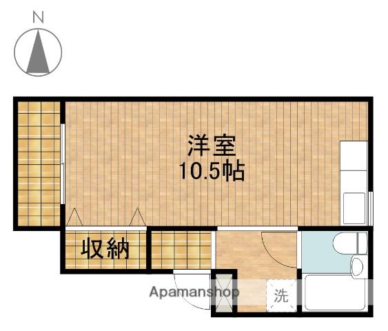 城北タテピア(ワンルーム/2階)の間取り写真