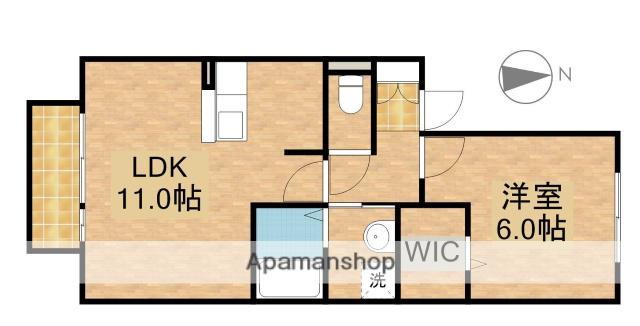 ピーノ・アーレC(1LDK/2階)の間取り写真