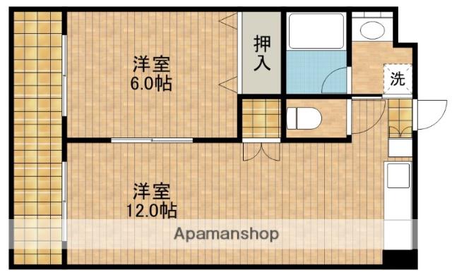 レイクコート富塚(1LDK/2階)の間取り写真