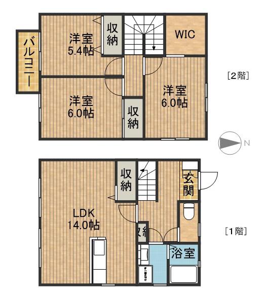 エバーコート広沢Ｂ(3LDK)の間取り写真