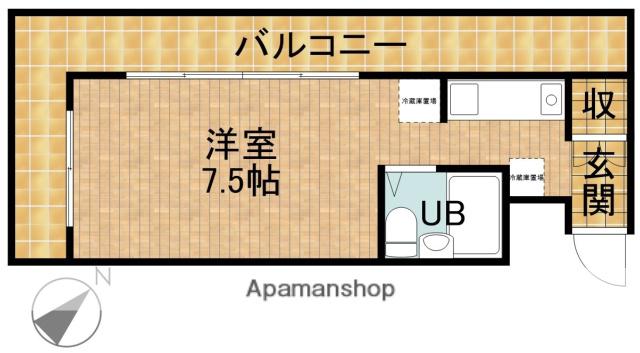 コンフォール鴨江(1K/3階)の間取り写真