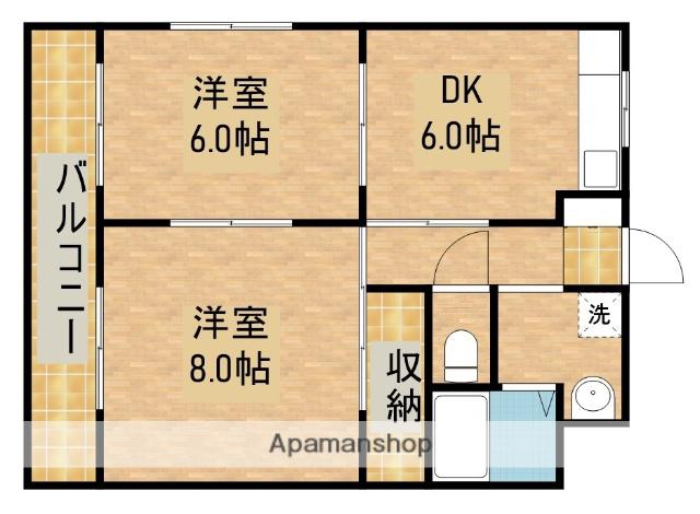 マンショングリーンフィールド(2DK/2階)の間取り写真