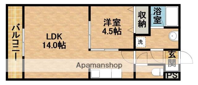 MISTRAL(1LDK/3階)の間取り写真
