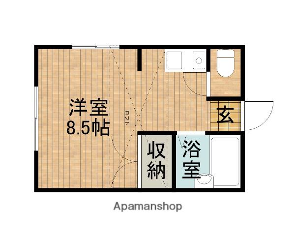 パレス東名Ⅲ(ワンルーム/1階)の間取り写真
