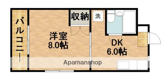 サンパレス木下(1DK/2階)の間取り写真