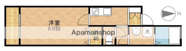 クレフラスト浜松学院大前A(1K/1階)の間取り写真