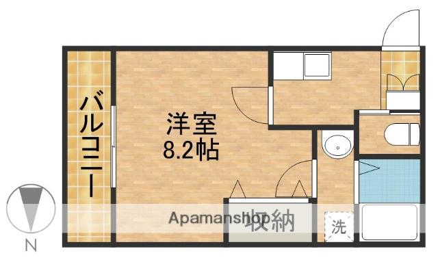 クレフラスト浜松学院大前A(1K/1階)の間取り写真