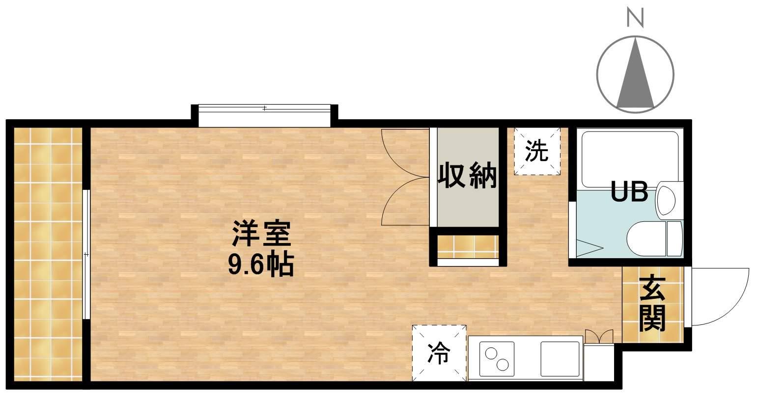 アップル第1マンション(ワンルーム/3階)の間取り写真