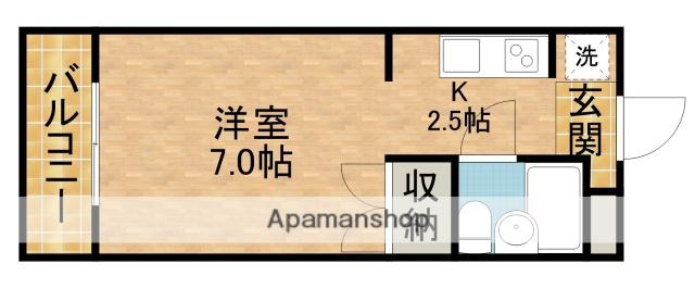 サンアベニュー富塚Ⅱ(1K/2階)の間取り写真