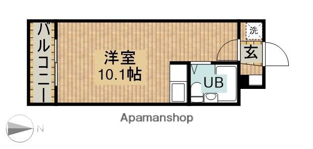 グレイス第5マンション(ワンルーム/2階)の間取り写真