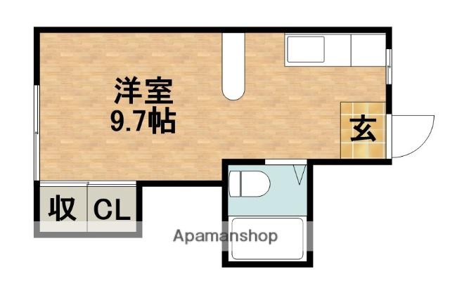 サンコーポあけぼのA(ワンルーム/1階)の間取り写真