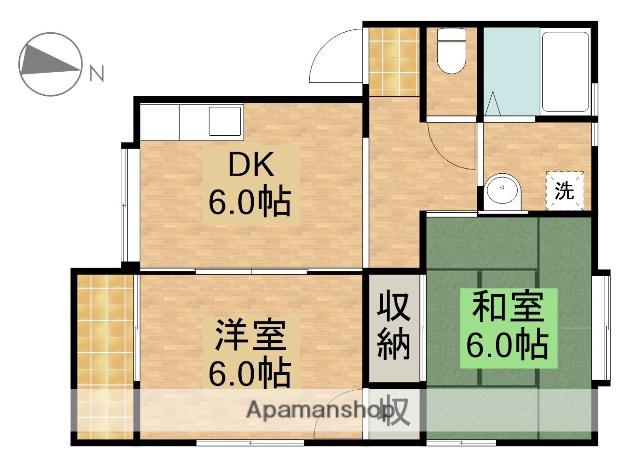 メゾンシューレ(2DK/1階)の間取り写真