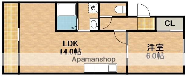 サンライト西伊場(1LDK/3階)の間取り写真