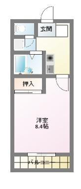 ハイツフーキ(1K/1階)の間取り写真