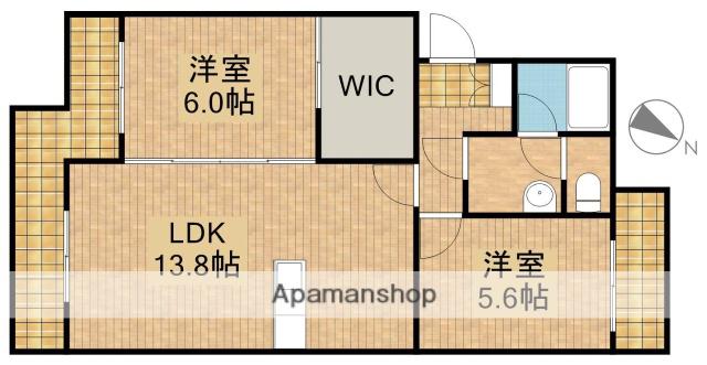 マンションエクシードⅡ(2LDK/3階)の間取り写真