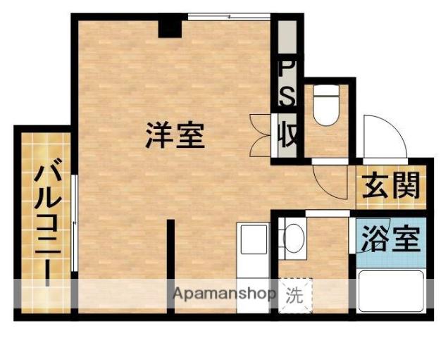 シアトル(ワンルーム/2階)の間取り写真