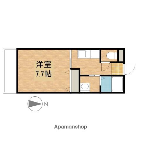 サンケイⅠ(1DK/2階)の間取り写真