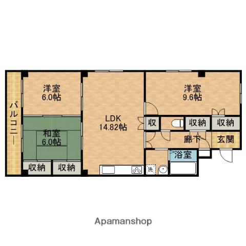 SUNコバヤシ90(3LDK/2階)の間取り写真