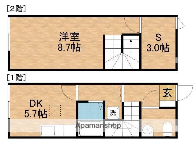 ソレーユ中野町Ａ(1SDK)の間取り写真