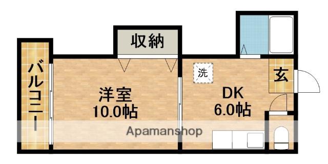 エンブレムNY(1DK/2階)の間取り写真