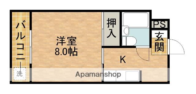 カレッジハイツⅠ(1K/2階)の間取り写真