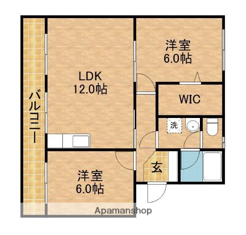 早出サニーコーポ(2LDK/1階)の間取り写真